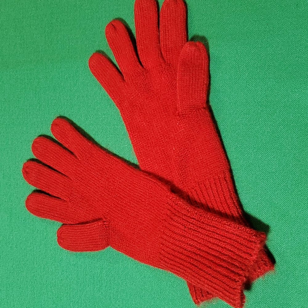 The New York Company one size women's long red gloves - Picture 3 of 7